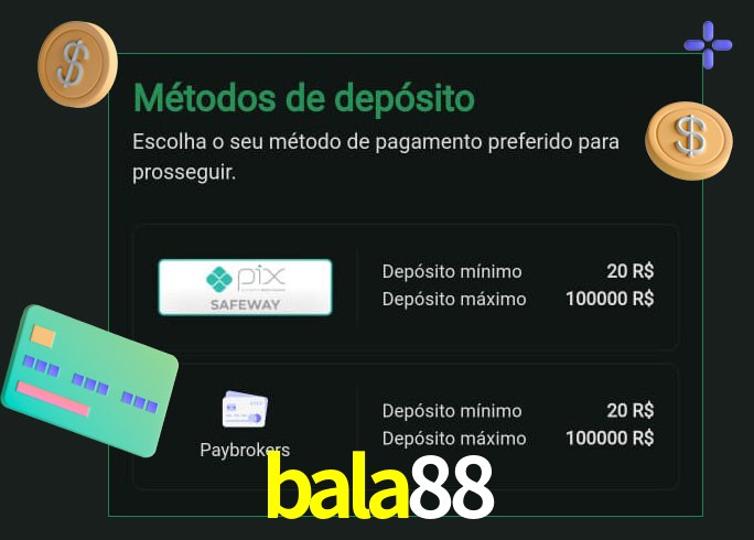 O cassino bala88 oferece uma grande variedade de métodos de pagamento